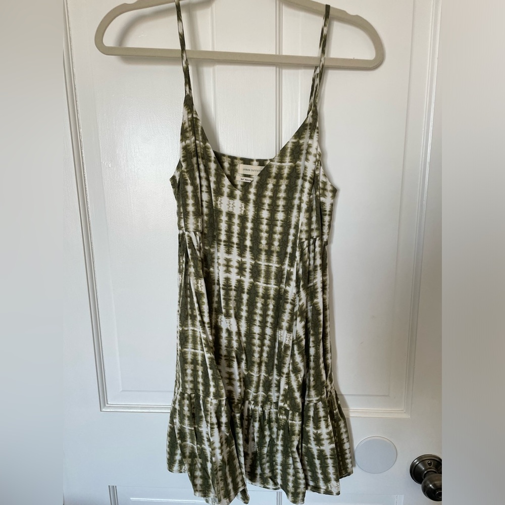 Urban Outfitter green and white tie dye dress